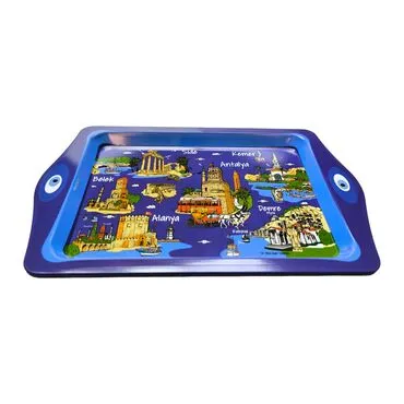 Wholesale Antalya Region Themed Mini Metal Tray (25*16 Cm) - Standart - 3