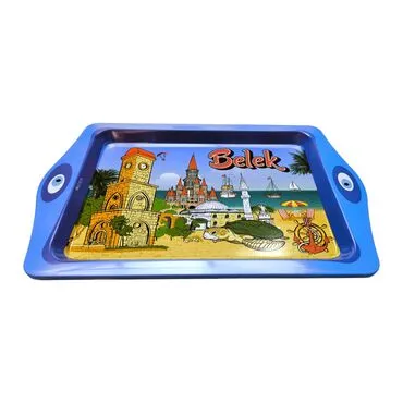 Wholesale Belek Themed Mini Metal Tray (25*16 Cm) - Standart - 3