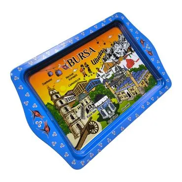 Wholesale Bursa Themed Mini Metal Tray (25*16 Cm) - Standart - 2