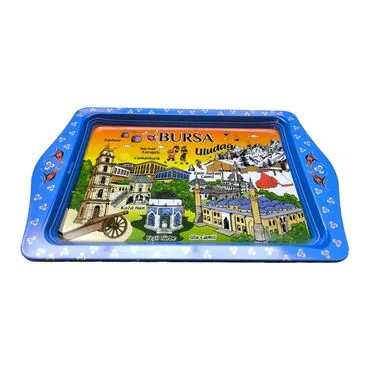 Wholesale Bursa Themed Mini Metal Tray (25*16 Cm) - Standart - 3