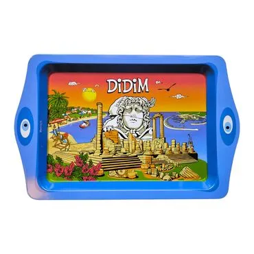 Wholesale Didim Themed Mini Metal Tray (25*16 Cm)