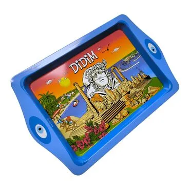 Wholesale Didim Themed Mini Metal Tray (25*16 Cm) - Standart - 2
