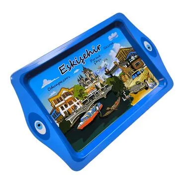 Toptan Eskişehir Temalı Mi̇ni̇ Metal Tepsi̇ (25*16 Cm) - Standart - 2