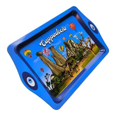 Wholesale Cappadocia Themed Mini Metal Tray (25*16 Cm) - Standart - 2