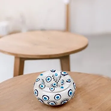 Wholesale China Large Ashtray with Lid Evil Eye