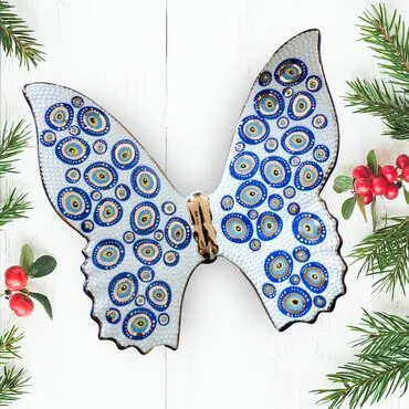 Wholesale Gold Series Evil Eye Pattern Tile Big Butterfly