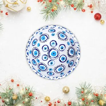 Wholesale 16 Cm Evil Eye Embossed Bowl - 7