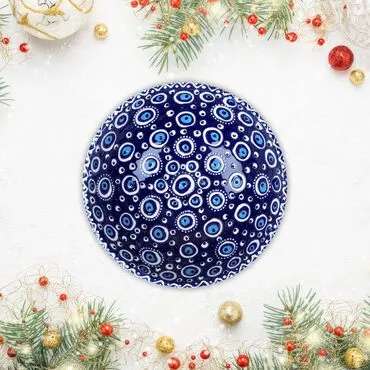 Wholesale 20 Cm Evil Eye Embossed Bowl - 3