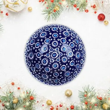 Wholesale 20 Cm Evil Eye Embossed Bowl - 4
