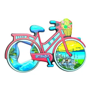 Istanbul Themed UV Bicycle Shaped Bottle opener - 18