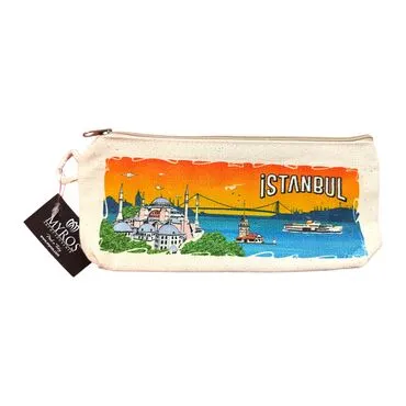 Toptan İstanbul Temalı Myros Kanvas Kalemli̇k 90*220*45 Mm  - 15