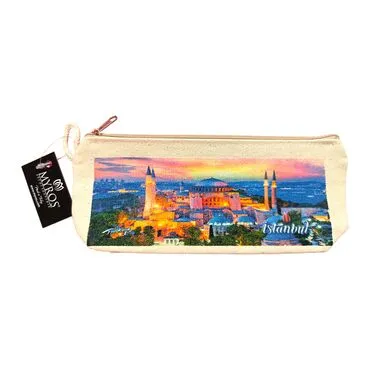 Toptan İstanbul Temalı Myros Kanvas Kalemli̇k 90*220*45 Mm  - 17