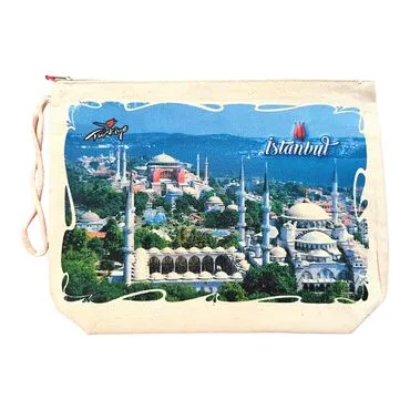 Toptan İstanbul Temalı Myros Kanvas Cüzdan 200*275*60 Mm  - 11