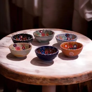 Wholesale Turkish Ceramic 8 Cm Lace Bowl - 27