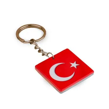 Wholesale Flag Themed Myros UV Round Keychain 40.57x40.57 mm - Standart