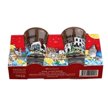 Wholesale Datça Themed Shot Glass Set of 2 - Standart - 2