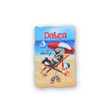 Wholesale Datça Themed Myros UV Mosaic Refrigerator Magnet 80x50 mm