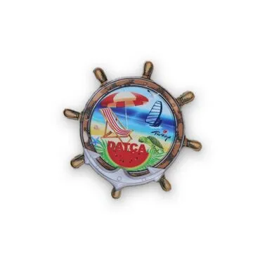 Toptan Datça Temalı Myros Uv Dümen Şeki̇lli̇ Magnet 82*82 Mm