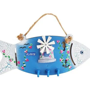 Wholesale Alanya Themed Injection Fish Keychain - Standart - 2