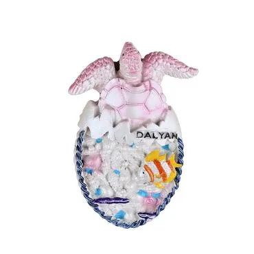 Wholesale Dalyan Themed Stone and Mother of Pearl Polyester Refrigerator Magnet - 8