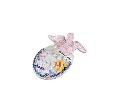 Wholesale Dalyan Themed Stone and Mother of Pearl Polyester Refrigerator Magnet - 22
