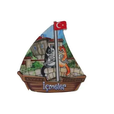 Wholesale Myros UV Sailboat Shaped Refrigerator Magnet 77*80 mm