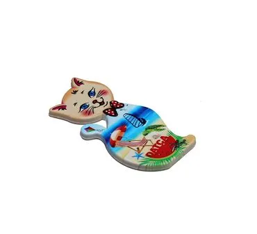 Wholesale Datça Themed Myros UV Cat Shaped Refrigerator Magnet 43*87 mm