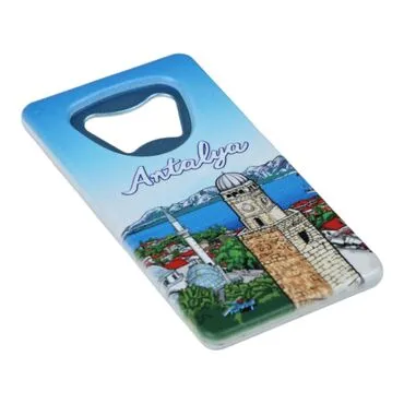 Wholesale Antalya Themed Myros UV Rectangle Bottle Opener 52*100 mm - 4