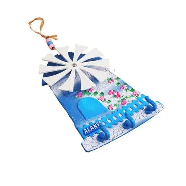 Wholesale Alanya Themed Injection Keychain Windmill House - Standart - 2