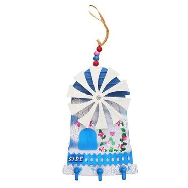 Wholesale Side Themed Injection Keychain Windmill House - Standart - 2