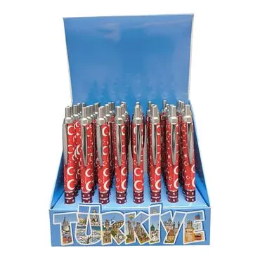 Toptan Bayrak Temalı Basmali Tükenmez Kalem - Standart - 5
