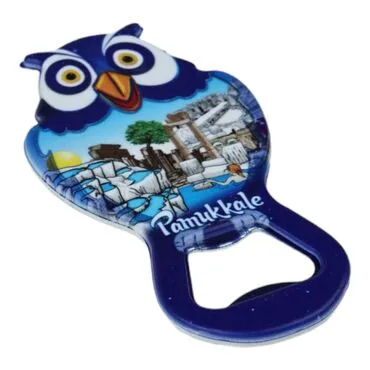 Wholesale Pamukkale Themed Myros UV Owl Bottle Opener - Standart - 2