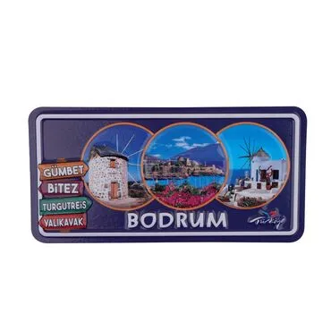 Wholesale Bodrum Themed Embossed PVC Refrigerator Magnet 60x120 mm - 7