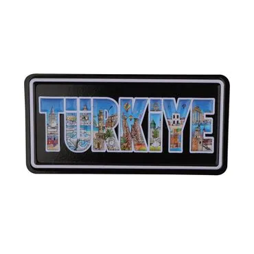 Wholesale Türkiye Themed Embossed PVC Refrigerator Magnet 60x120 mm - Standart