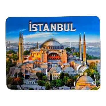Wholesale Istanbul Themed Embossed PVC Refrigerator Magnet 70x90 mm