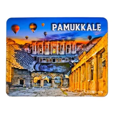 Wholesale Pamukkale Themed Embossed PVC Refrigerator Magnet 70x90 mm