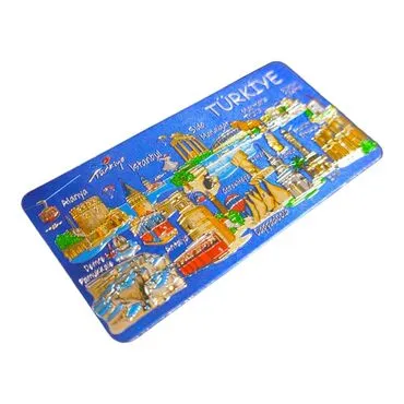Wholesale Türkiye Themed Metallic Refrigerator Magnet 50x100 mm - 5