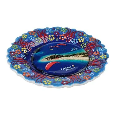 Wholesale Fethiye Themed Myros 25 cm Decorative Plate - 4
