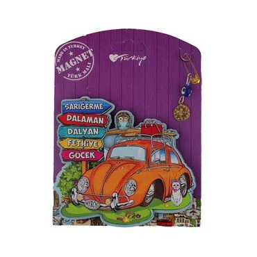 Wholesale Fethiye Region Themed Myros Carded UV Wooden Refrigerator Magnet