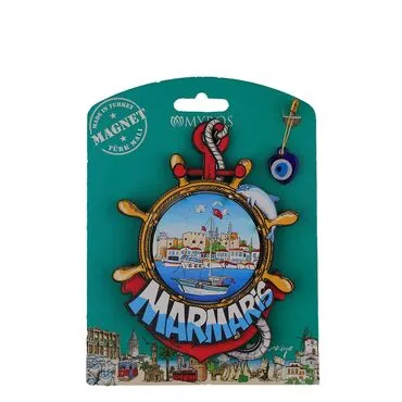 Toptan Marmaris Temalı Myros Kartonetli̇ Uv Ahşap Magnet - 5