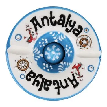 Wholesale Antalya Themed Traditional Large Flip Top Ashtray 115*55 mm