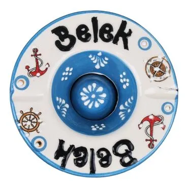 Toptan Belek Temalı Yöresel Kapakli Büyük Küllük 115*55 Mm