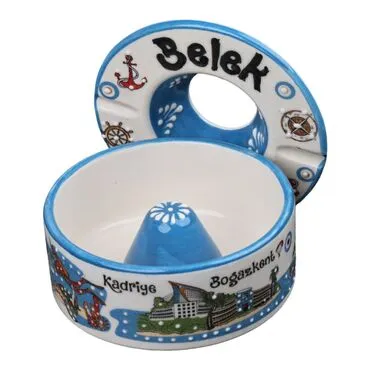 Wholesale Belek Themed Traditional Large Covered Ashtray 115*55 mm - Standart - 2