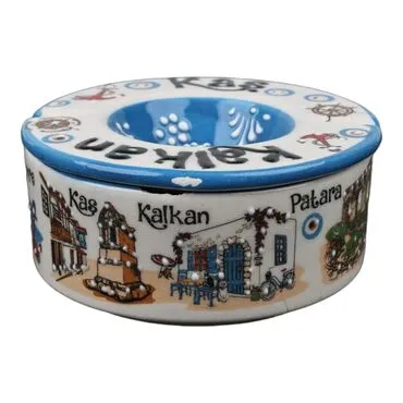 Toptan Kaş Temalı Yöresel Kapakli Büyük Küllük 115*55 Mm - Standart - 3