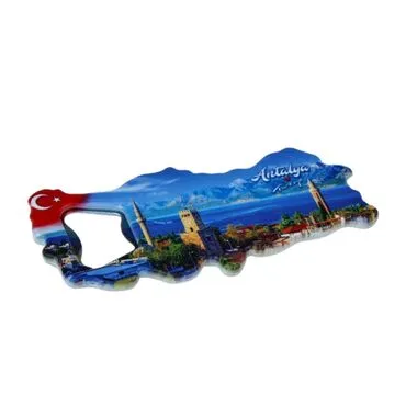 Wholesale Antalya Themed Myros UV Map Bottle Opener - 5