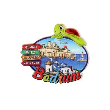 Bodrum Themed Polyester Printed Fridge Magnet - 2