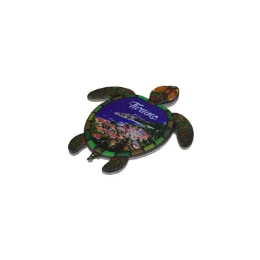 Toptan Turunç Temalı Myros Uv Kaplumbağa Şeki̇lli̇ Magnet 80*74 Mm - 6