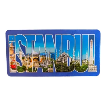 Wholesale Istanbul Themed Metallic Refrigerator Magnet 50x100 mm