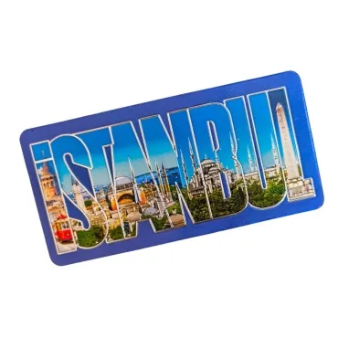 Wholesale Istanbul Themed Metallic Refrigerator Magnet 50x100 mm - 7