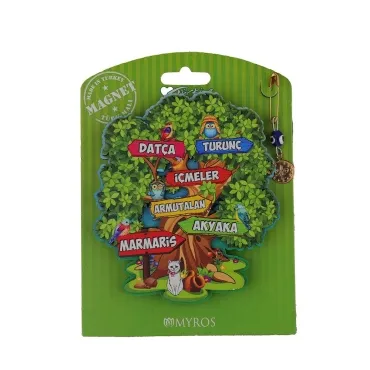 Wholesale Myros Carded UV Wooden Refrigerator Magnet